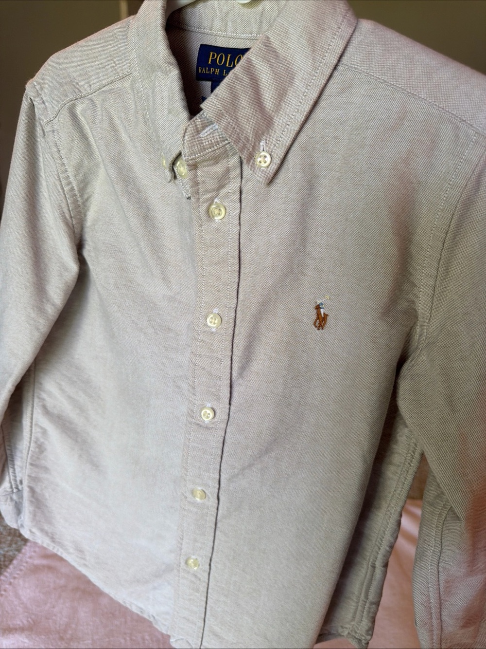 Polo by Ralph Lauren Light Beige Button-Down Shirt